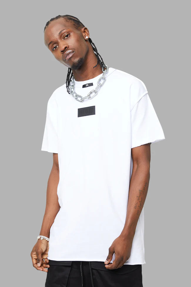 DXXMLIFE Logo L-4 Barcxde Baggy T-Shirt in white