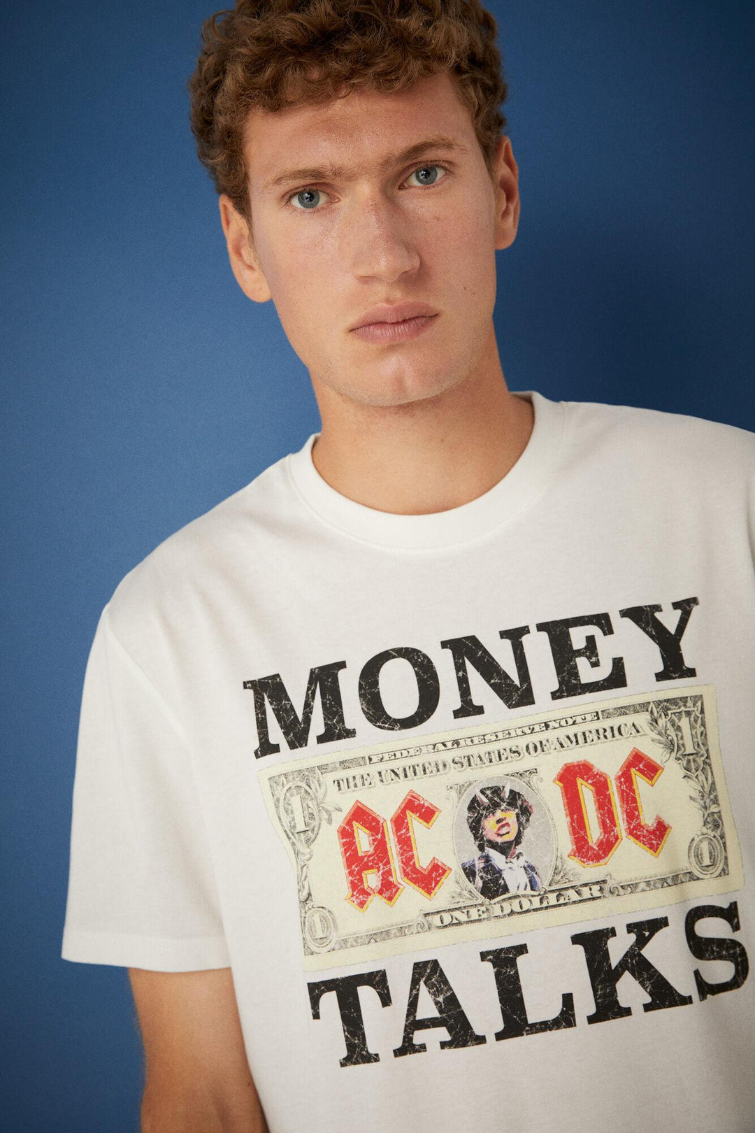 Springfield AC DC T-shirt in white