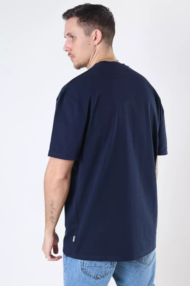 Kronstadt recycled cotton t-shirt in navy