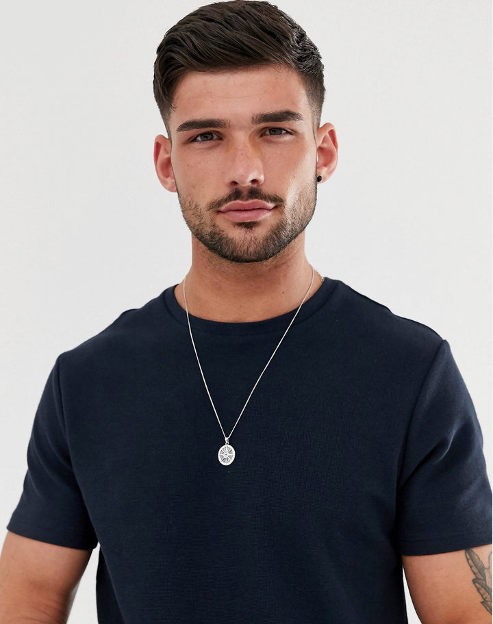 Burton Menswear Waffle T-shirt in navy