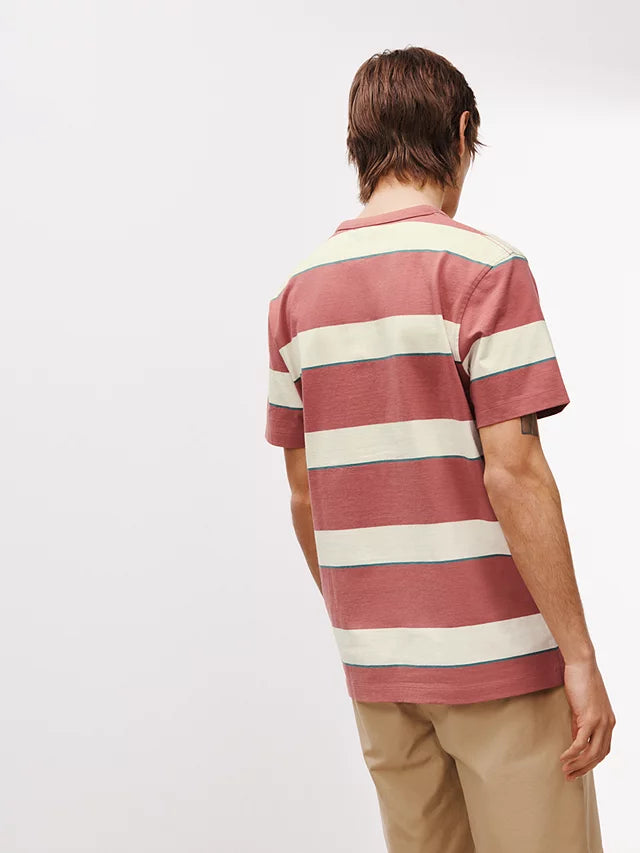 College Stripe T-Shirt, Dusty Cedar, Pink