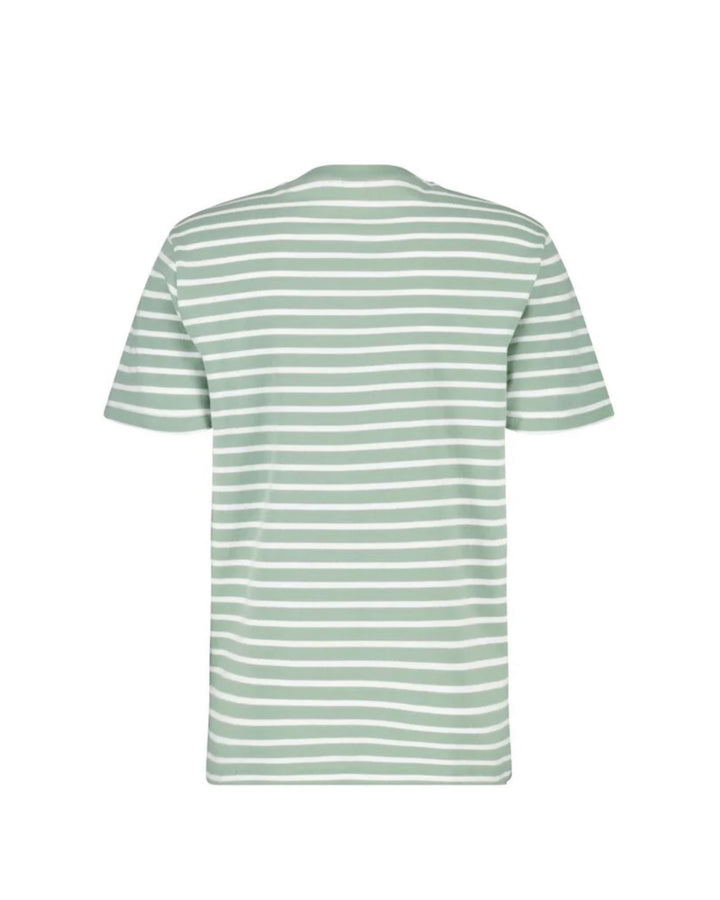 America Today striped T-shirt in white/green