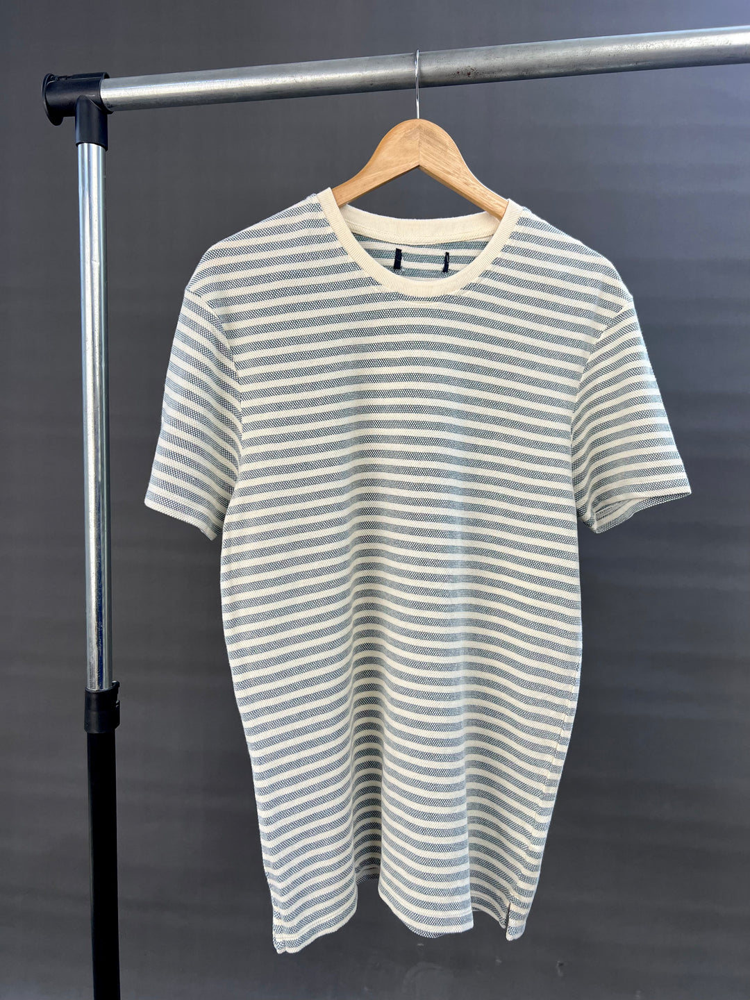 Cotton striped t-shirt in green