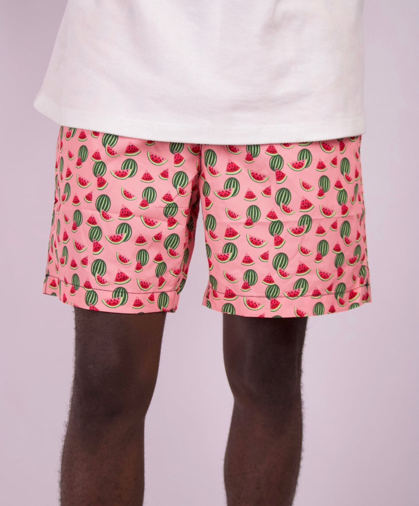 Party Sharks Watermelon Combo Swim Shorts in pink