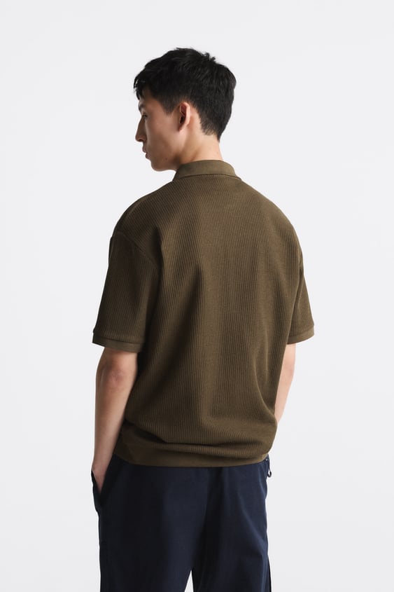 ZARA TEXTURED SHIRT KHAKI