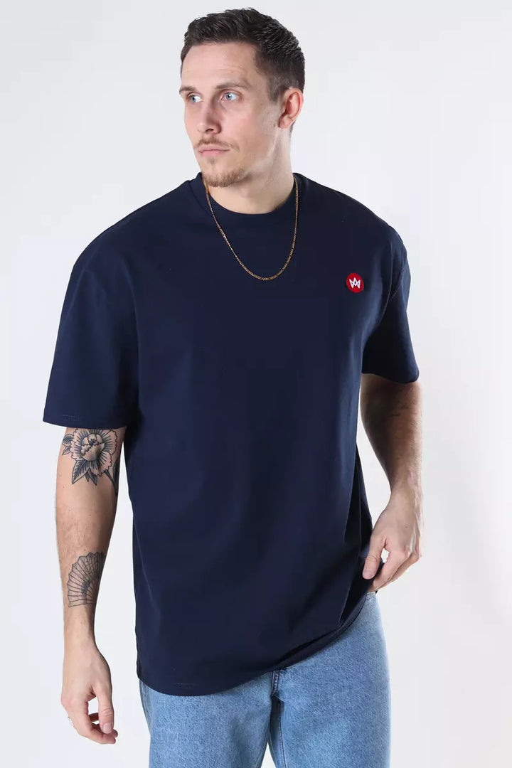 Kronstadt recycled cotton t-shirt in navy