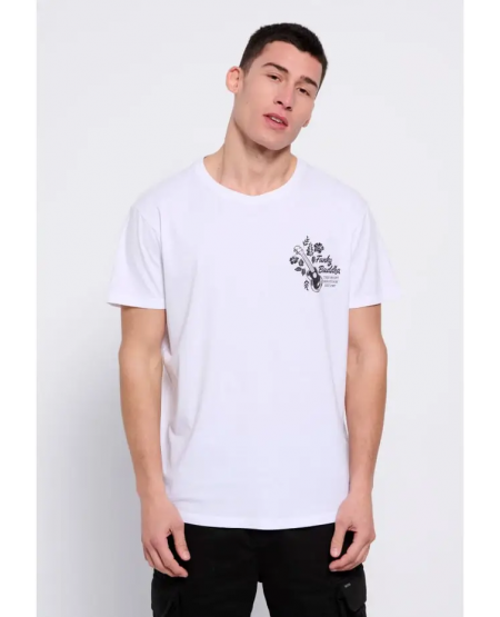 FUNKY BUDDHA Loose fit t-shirt white