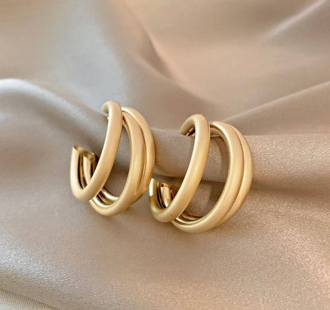 Hankou triple hoop earring