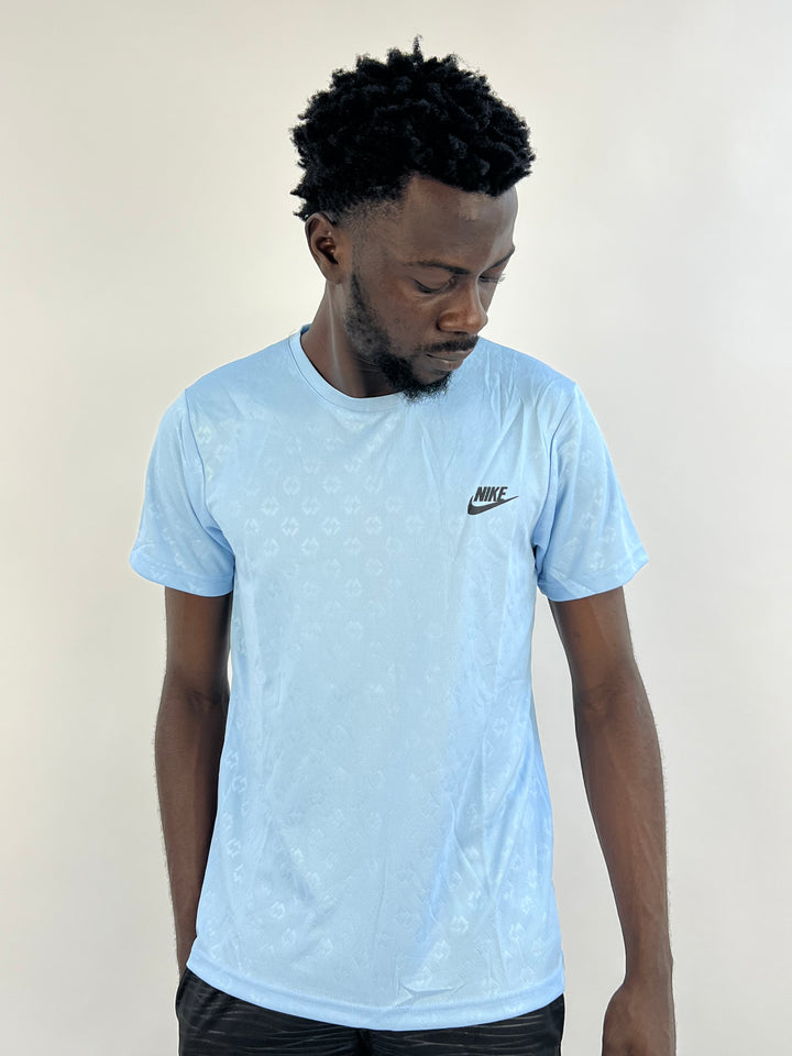 Nike Logo sports T-shirt in Light Blue