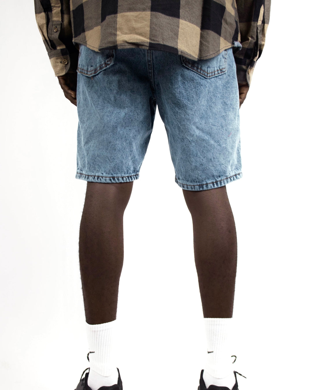 B2 Icon Denim Jeans Shorts in dark Blue