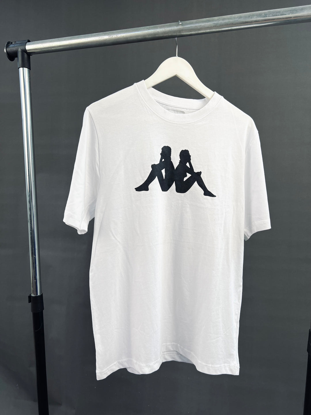 Kappa logo print t-shirt in white