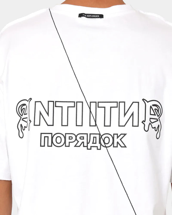 The Anti Order Logo Military T-Shirt in white