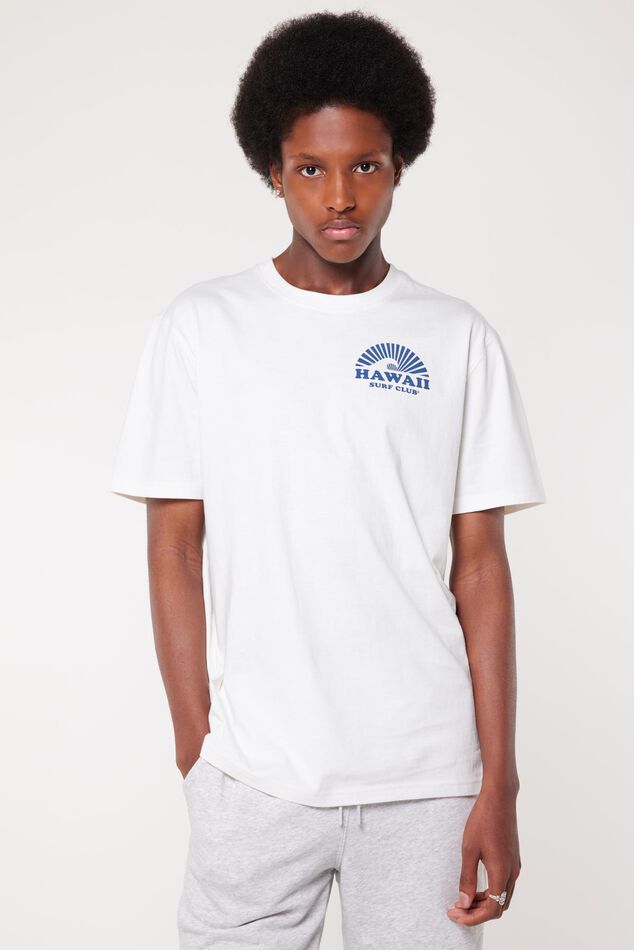 America Regular Hawaii Surf Club T-shirt in white