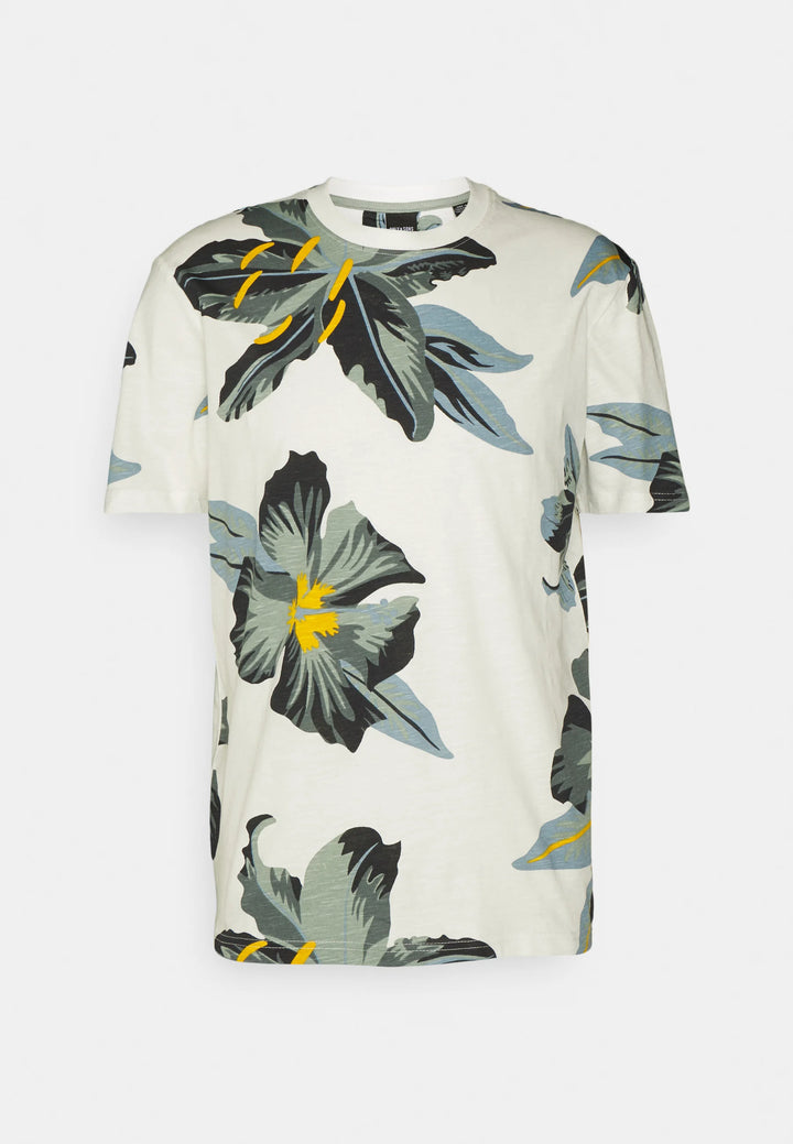 Only & Sons ONSKLOP FLORAL TEE - Print T-shirt in star white