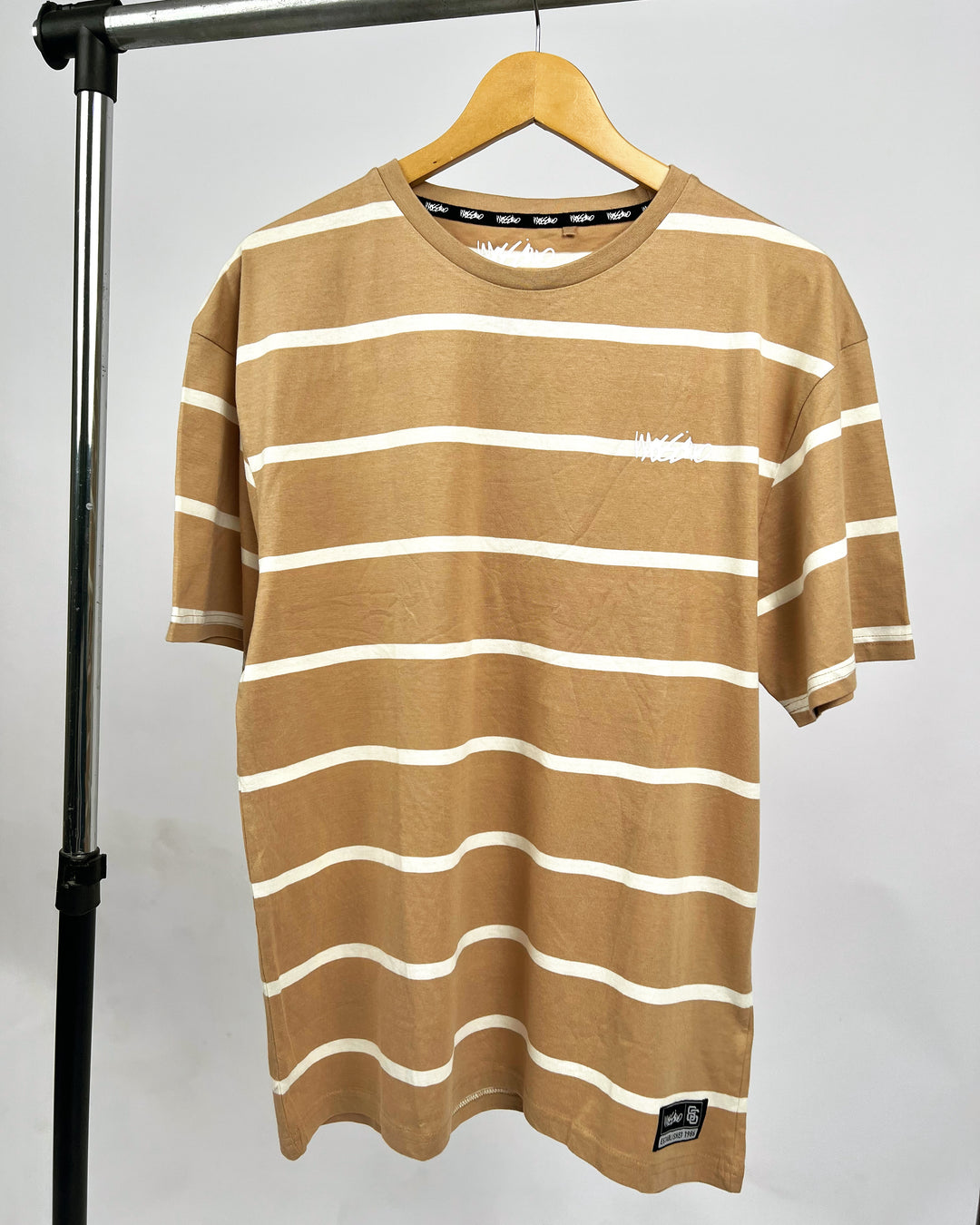 Mossimo Oversized Striped T-shirt in brown