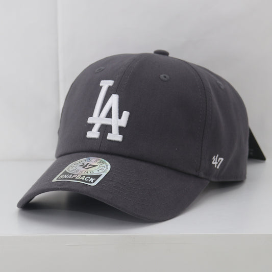 LA big logo adjustable baseball cap in grey