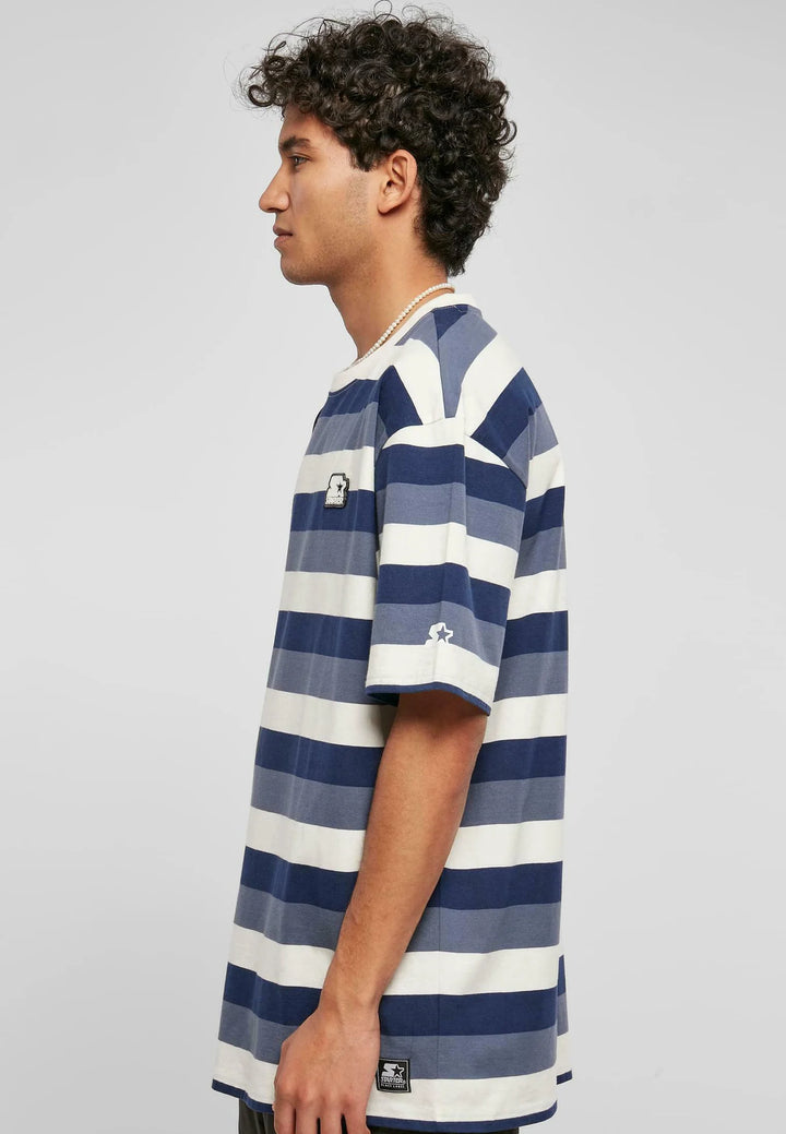 Starter Oversized Sun Striped T-shirt in blue/white