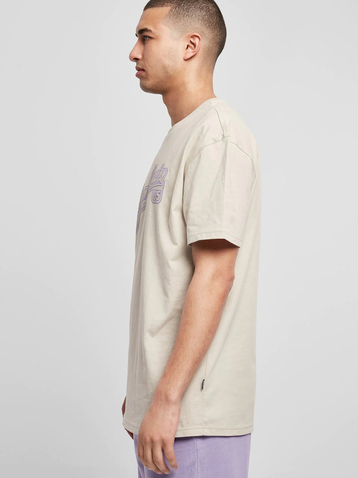 Urban Classics Baseball T-shirt in beige