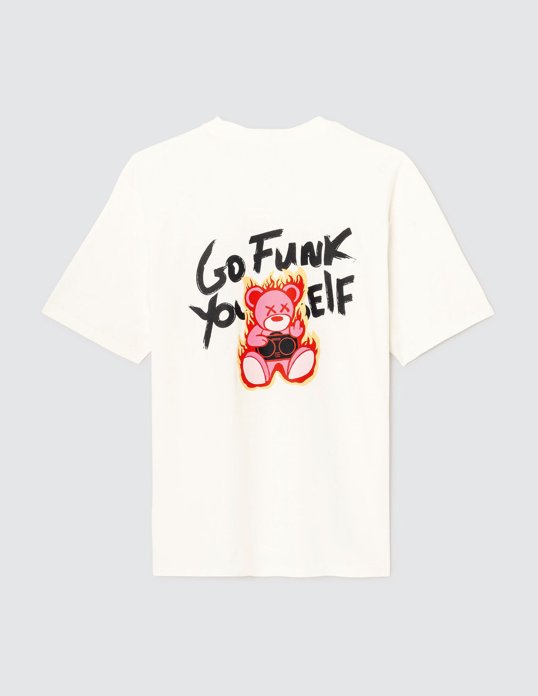 Bizzbee Go funk yourself Backprint T-shirt in white