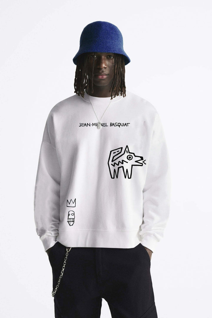 Garm Island Basquiat Sweatshirt in white