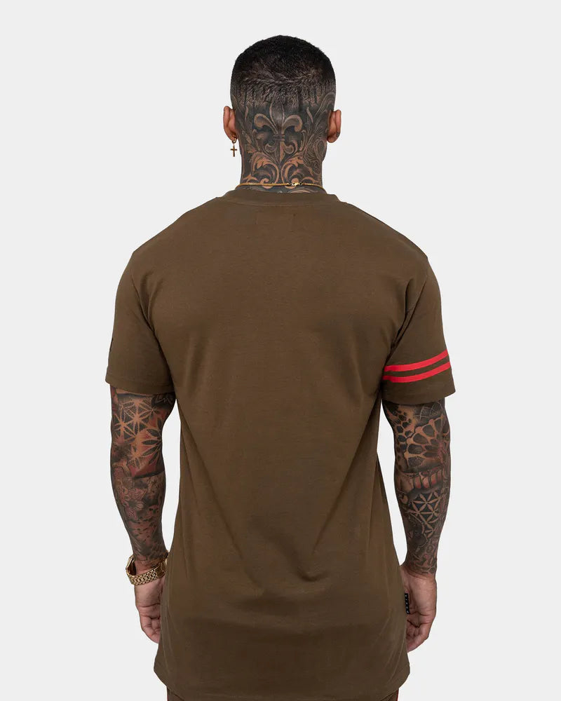 SAINT MORTA Logo Envogue Allstar T-Shirt in brown