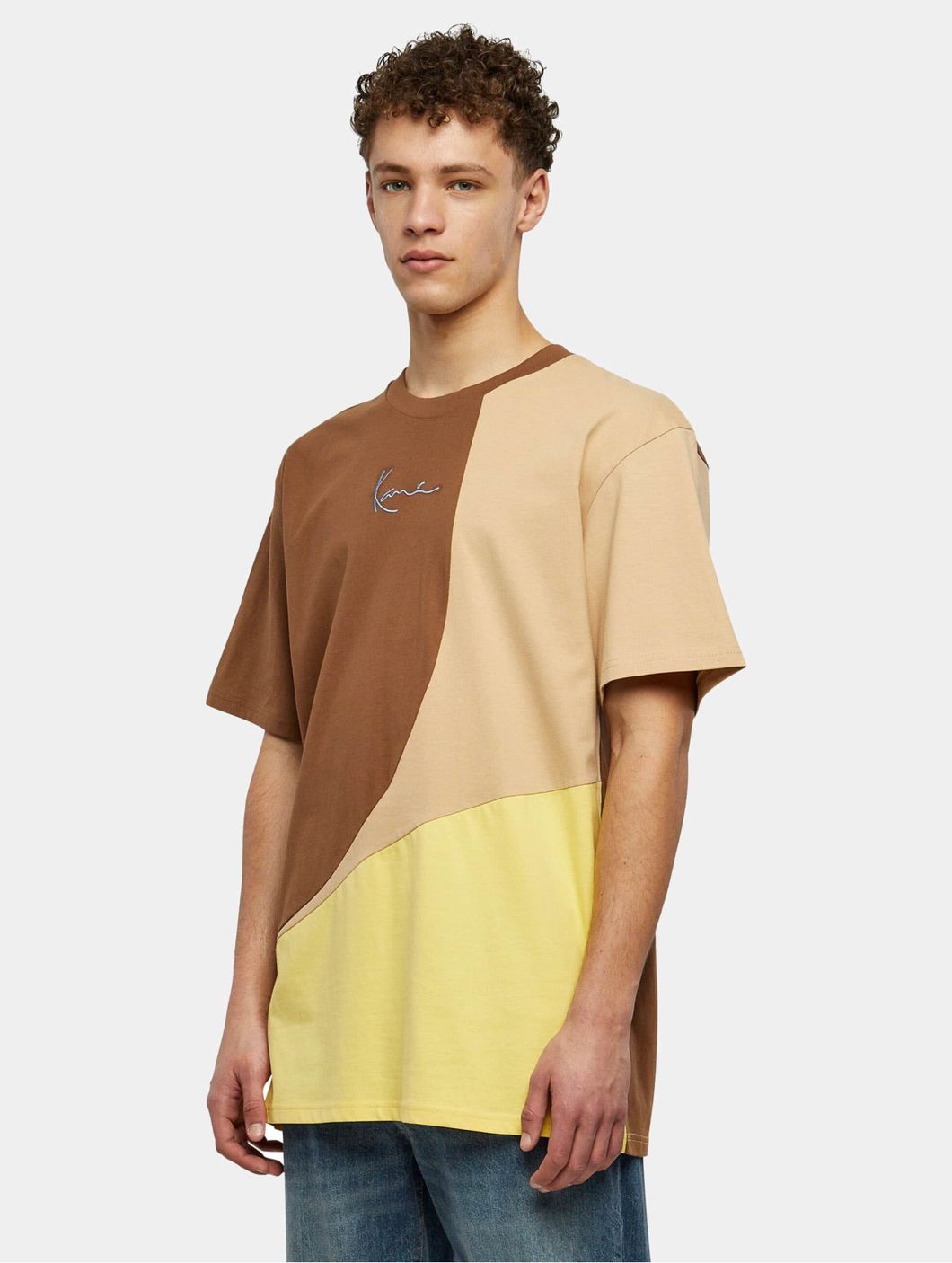 Karl Kani woven signature block oversize t-shirt in brown