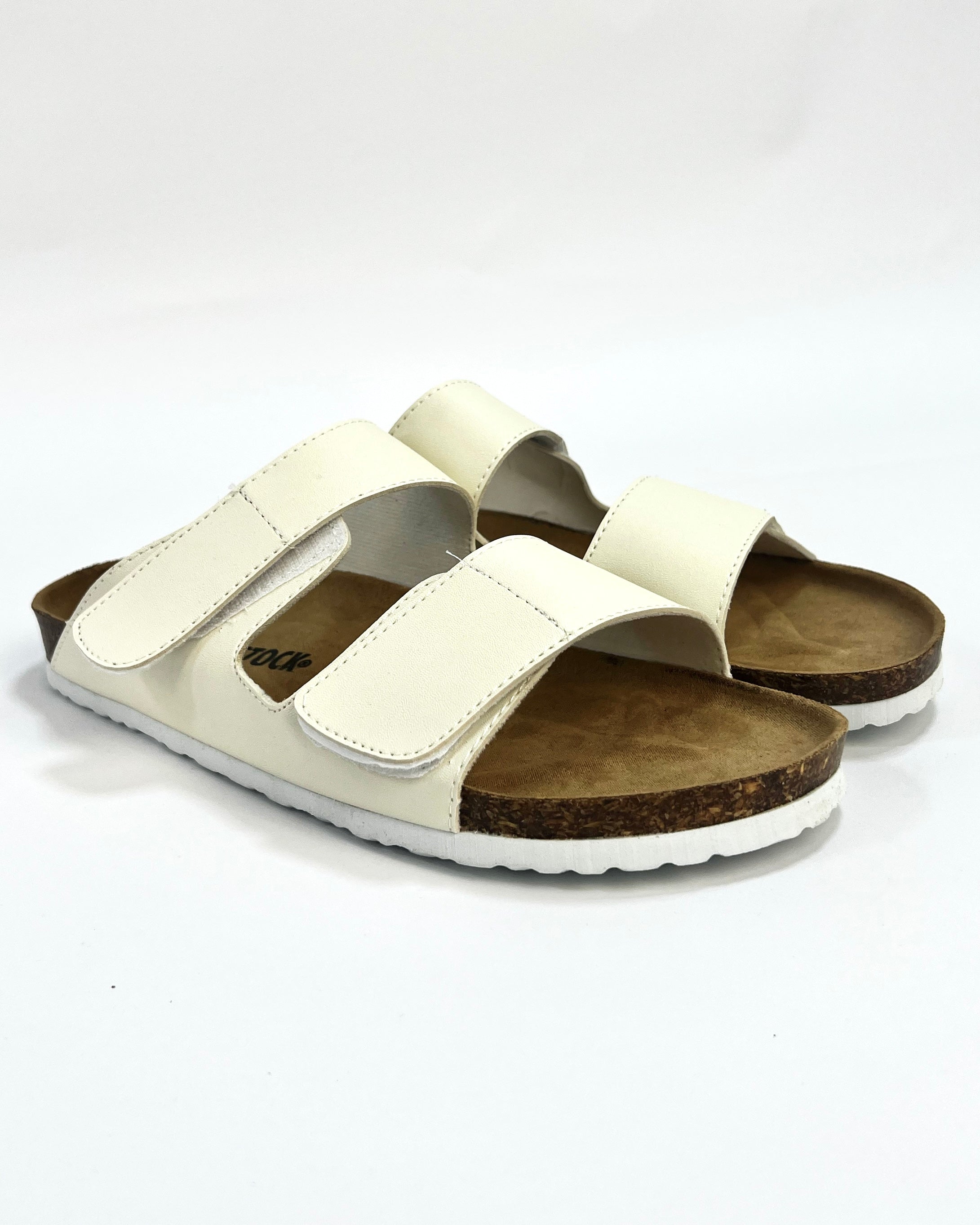 White store suede sandals