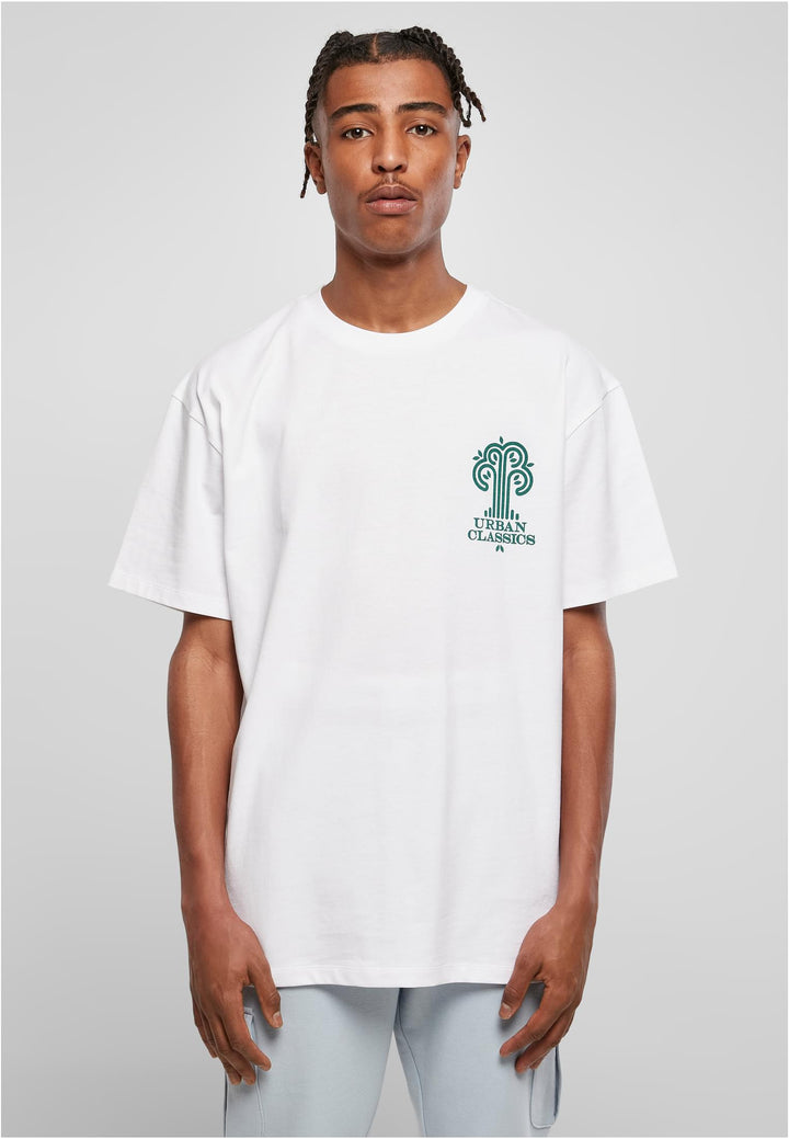 Urban Classics Organic Tree logo T-shirt in white