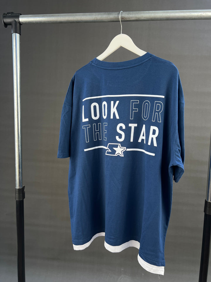 Starter Oversized Backprint T-shirt in blue