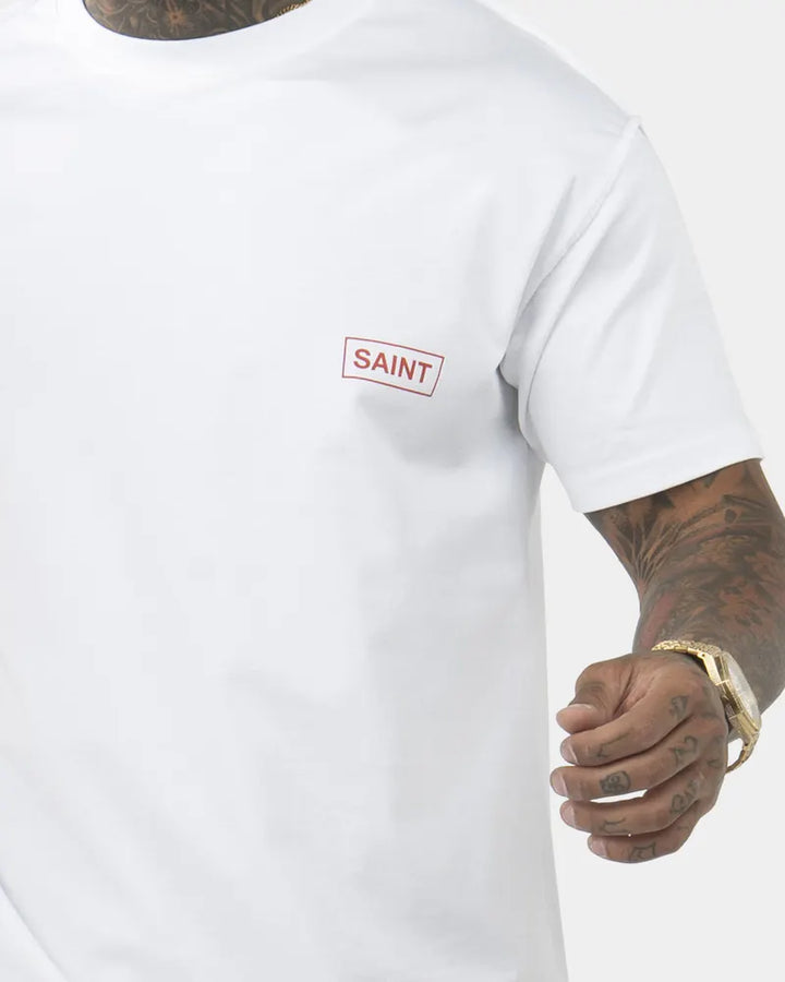 SAINT MORTA Logo Butterfly Layfayette T-Shirt in white