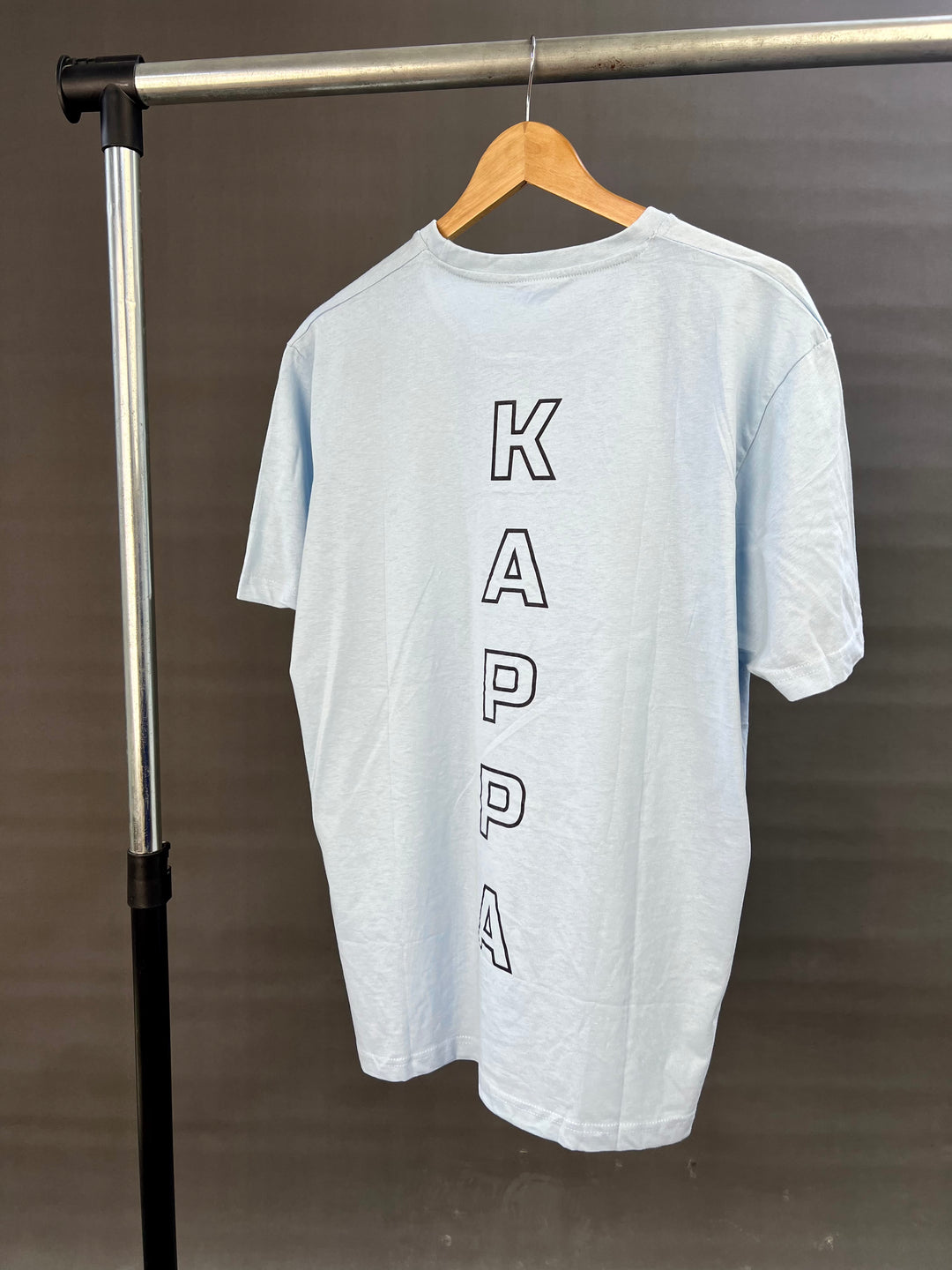 Kappa backprint text t-shirt in blue