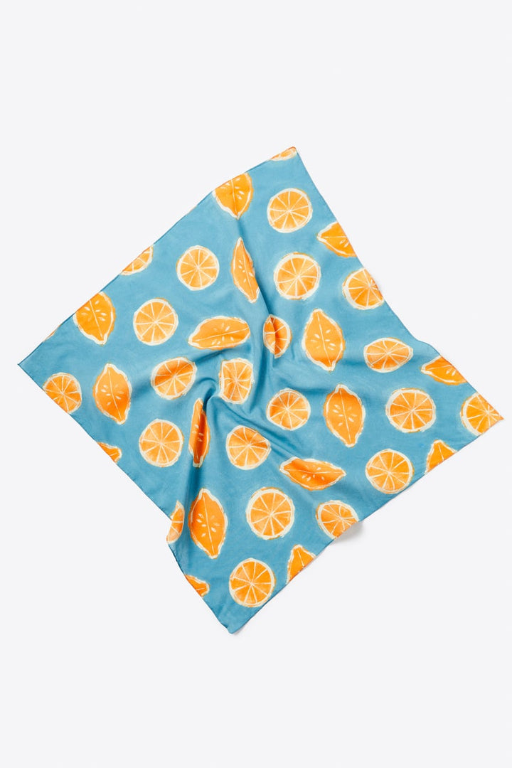 ZARA LEMON PRINT BANDANA - LIMITED EDITION BLUE