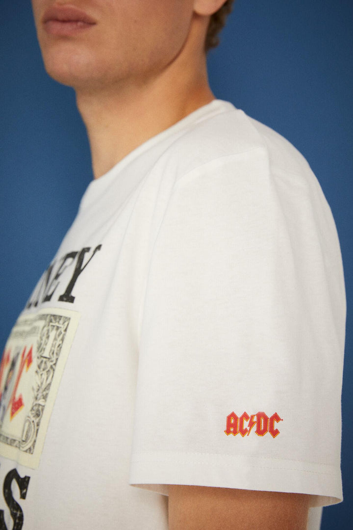 Springfield AC DC T-shirt in white