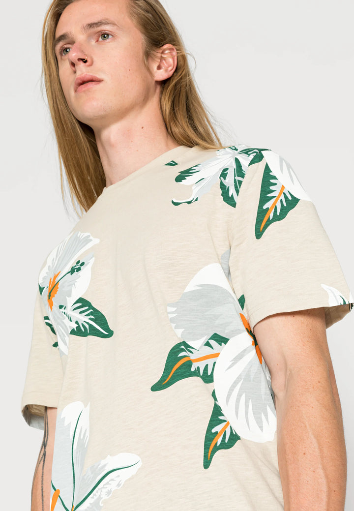 Only & Sons ONSKLOP FLORAL TEE - Print T-shirt in beige