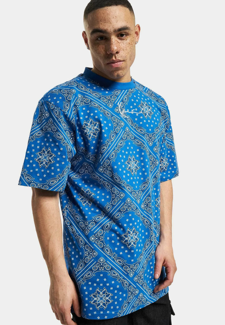 Karl Kani Paisley print T-shirt in blue