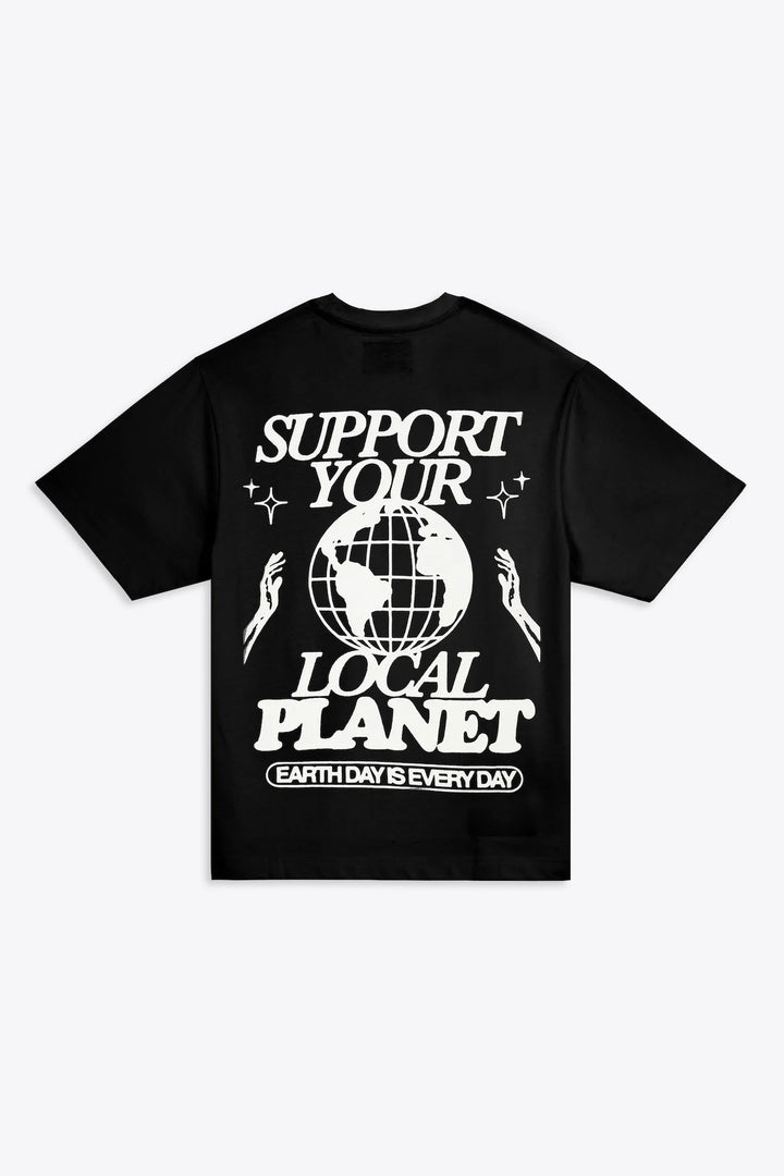 CHNGE SUPPORT YOUR LOCAL PLANET ZW S/S T-SHIRT in black