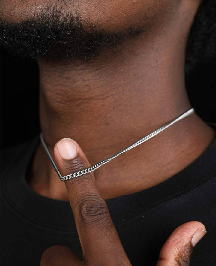 Men’s minimalist chain necklace stainless steel