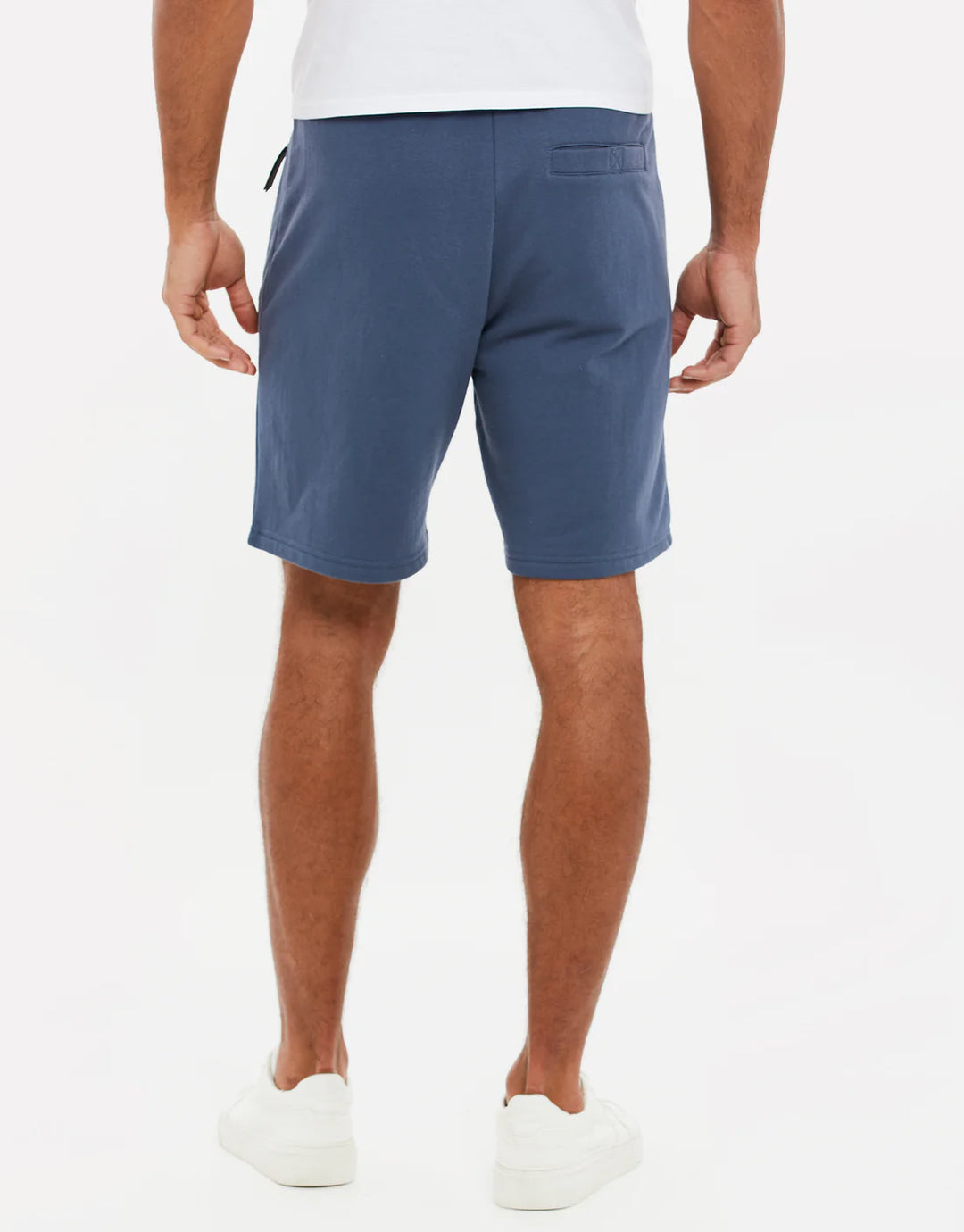 Threadbare Men's Stone Fleece Sweat Shorts in denim blue