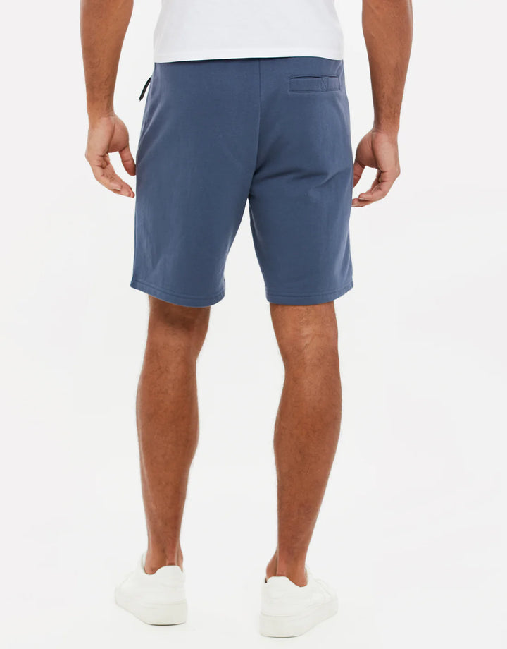Threadbare Men's Stone Fleece Sweat Shorts in denim blue