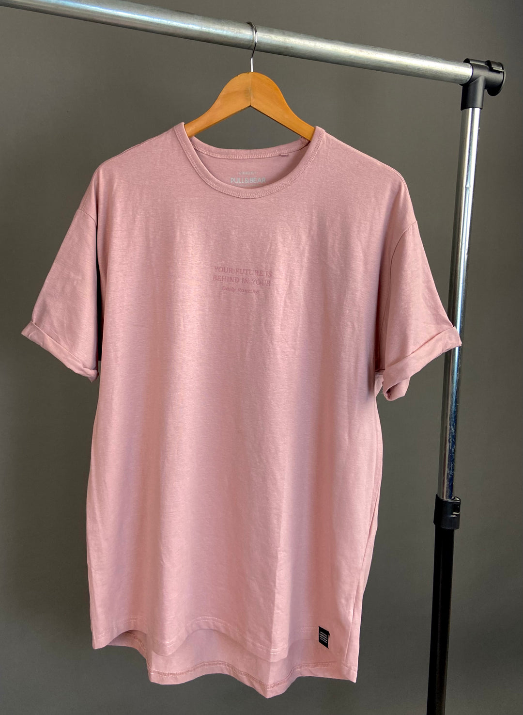 Pull&Bear future t-shirt in pink