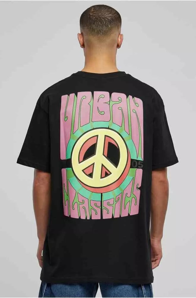 Urban Classics Urban Classics Mens Tshirt Organic Big Peace Black