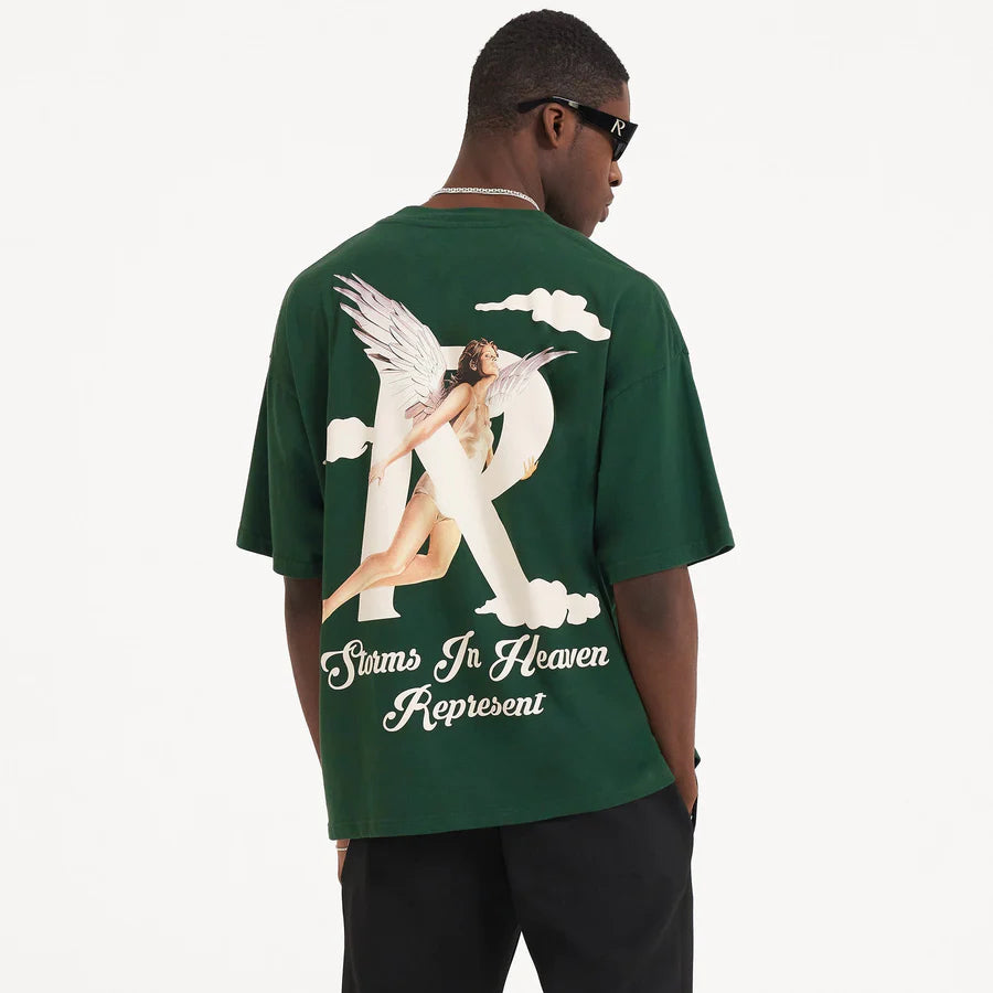 REPRESENT STORMS IN HEAVEN T-SHIRT IN GREEN