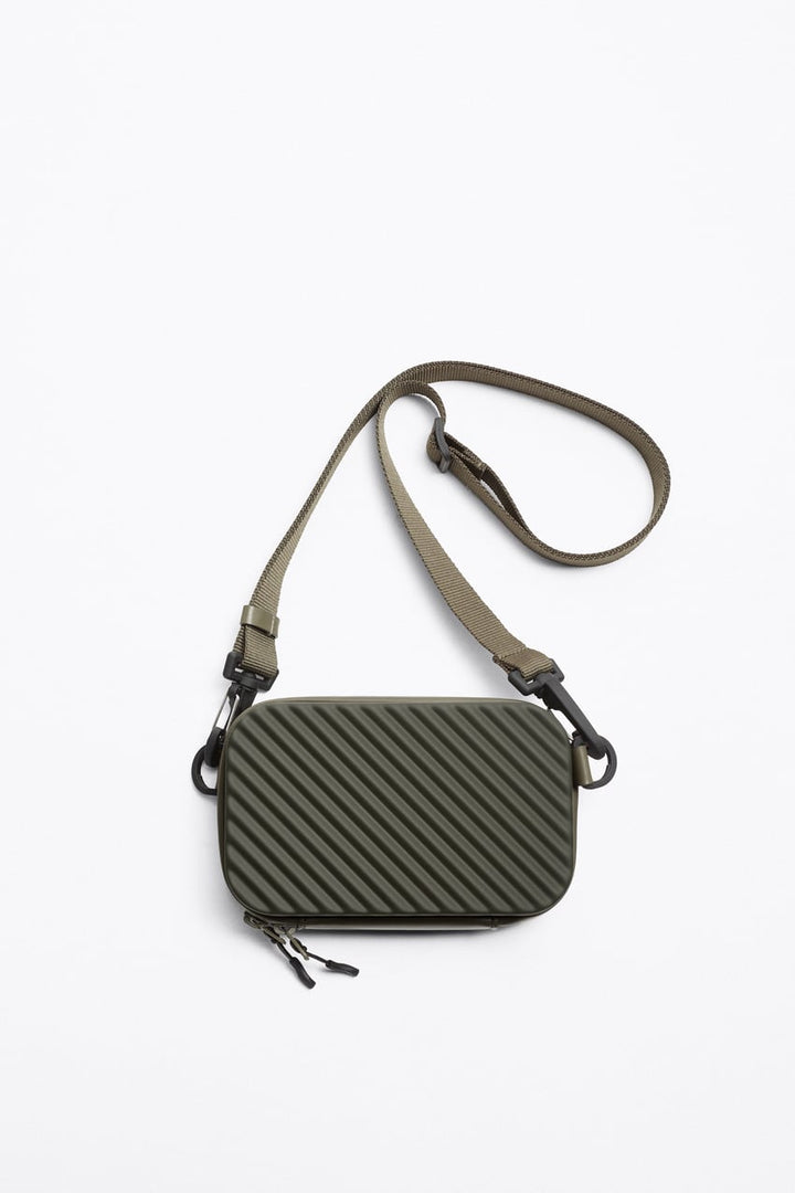 ZARA RIGID CROSSBODY BAG IN GREEN