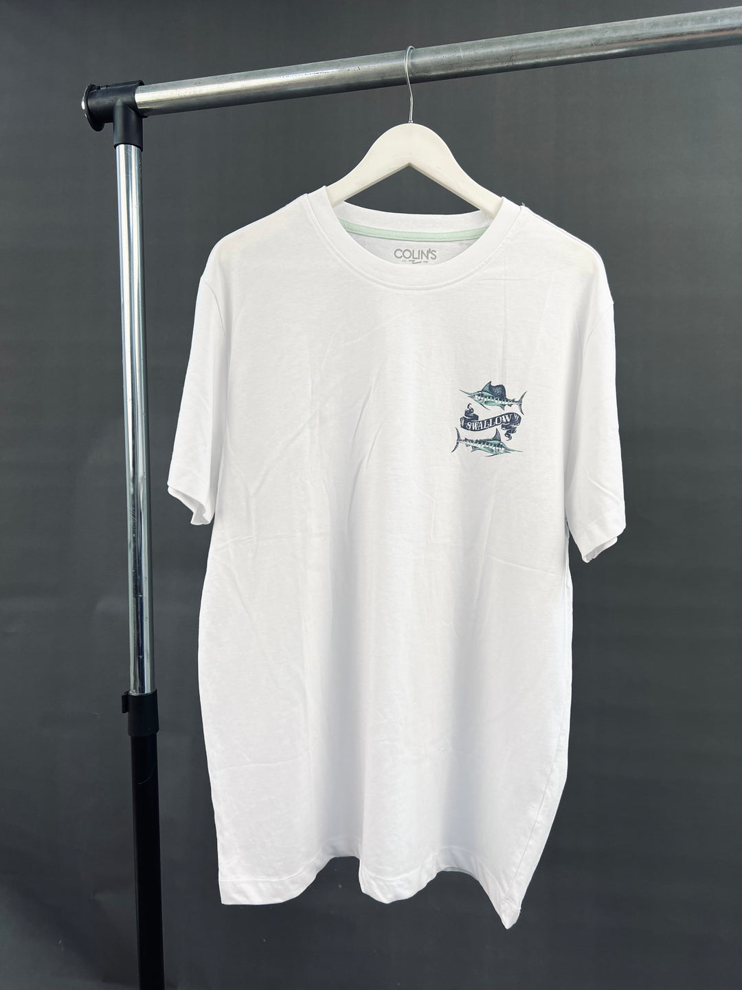 Colin’s swordfish t-shirt in white