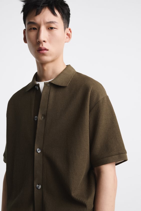 ZARA TEXTURED SHIRT KHAKI