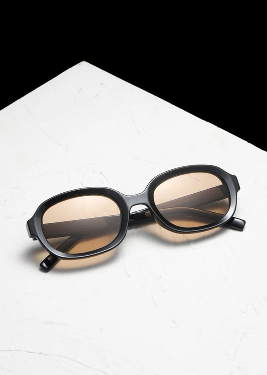 Acrylic Frame Tinted Brown Lens Sun Glasses