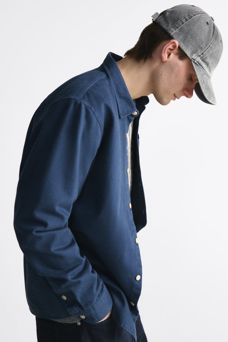 ZARA SHIRT WITH POCKET INK BLUE