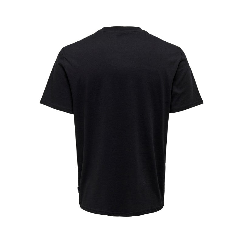 Only & sons august t-shirt in black