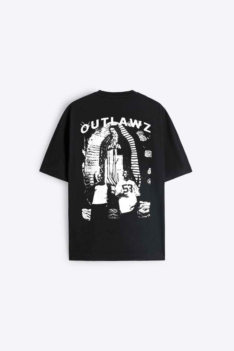 Garm island Outlawz Backprint T-shirt in black