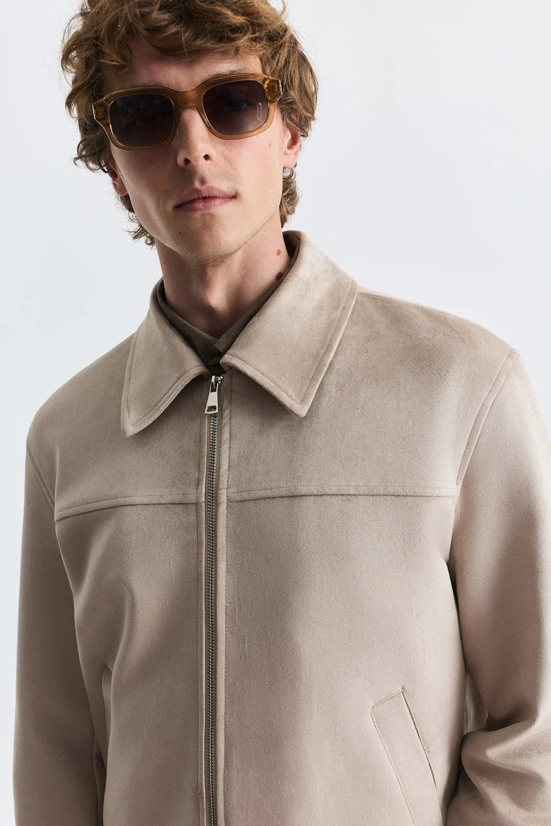Antioch suede jacket in beige